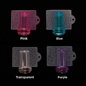 Tampons à ongles en silicone transparent multicolores de 2,3 cm, outil de transfert pour <span class=keywords><strong>manucure</strong></span> française <span class=keywords><strong>avec</strong></span> racloir, vente en gros pour salons de <span class=keywords><strong>manucure</strong></span> - Product Image 3