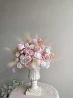 Centros de Mesa Decorativos con Rosas Artificiales de Seda Hechas a Mano y Personalizadas para Exteriores, Acción de Gracias y Graduaciones