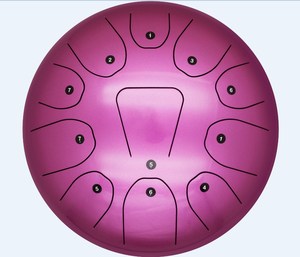 Tamburo a Mano con Perle da 12 Pollici, Strumento a Percussione, Tamburo a Lingua d'Acciaio con Note C D E F G a B in Do <span class=keywords><strong>Maggiore</strong></span> - Product Image 6