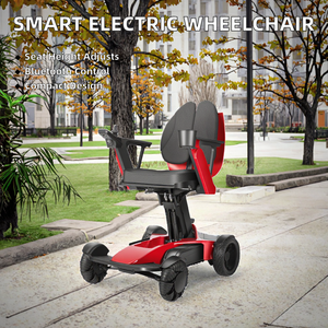 Compacte, modieuze elektrische rolstoel met Bluetooth-bediening, verstelbare zithoogte & flexibel inklapbaar, redelijke prijs - Product Image 2