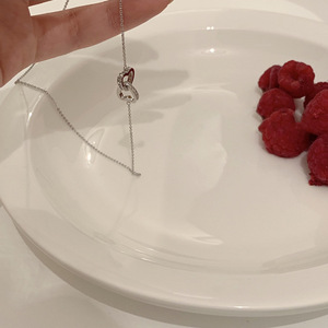 Collar de Acero Inoxidable Chapado en Oro con Doble Corazón Hueco, Collar con Colgante de Corazón de Circonio Romántico 2023 - Product Image 5