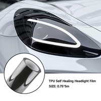 0.75*5m Smoky TPU PPF Lampe Film Auto-Guérison Anti-Rayures 8mil Phare Teinté Film pour Phare De Voiture Feu Arrière