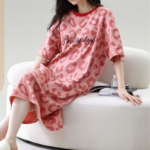 Vente en Gros de Vêtements de <span class=keywords><strong>Nuit</strong></span> en Coton Pyjamas pour Femmes Robe de <span class=keywords><strong>Nuit</strong></span> en Coton pour Femmes Robes de <span class=keywords><strong>Nuit</strong></span> pour Dames Pyjamas en Soie pour Femmes - Product Image 4