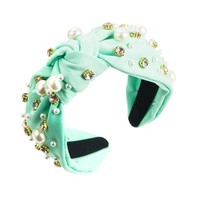 Accessoires de cheveux pour femmes tendance, bandeaux en tissu colorés, bandeaux à perles, bandeaux à strass, bandeaux à perles de culture