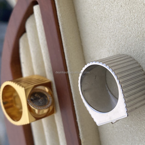 925 Sterling <b>Silver</b> 18K Gold Plated Trendy New Design <b>Chunky</b> Pave Luxury Lion Coins <b>Rings</b> Spinning Engagement Wedding <b>Ring</b> - Product Image 6