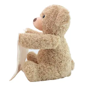 mu Product Kawaii Bear Hide Play Seek Toy Stuffed Animal Talking Music Shy Bear Electric Musical Peekaboo Bears Birthday gift