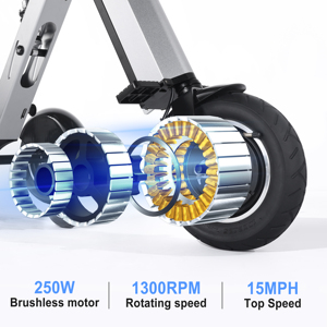 TopMate ES35 3 Wheel Mobility <strong>Scooter</strong> <strong>Folding</strong> with Backrest Seat for <strong>Adult</strong>, Lightweight Tricycle Electric with Removable Battery - Product Image 6