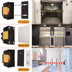 Supporto per cintura barriera per montaggio a parete magnetico in plastica da 5 metri - Product Image 3