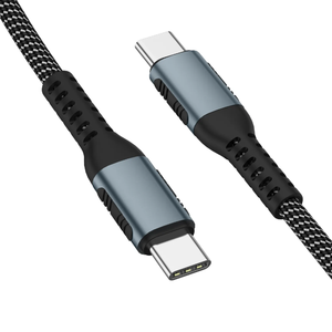 Cable de Carga USB Tipo C a Tipo C con Trenzado de Nailon de 1M 2M, Carga Rápida PD 5A 100W para Macbook, Teléfono Móvil y Portátil - Product Image 5