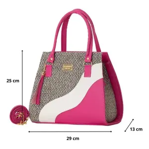 Bolso de Yute para Mujer Buganvilia de Fana Harlow, Bolso de Moda Ecológico con Borla, Bordado y Decoración de Letras para Uso Diario - Product Image 3