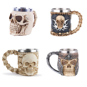 Gothique Halloween Tasse en Céramique Creepy pour Crâne et Démon Sneak Smiling Water Mug Chevalier et Octopus Tentacule Tasses à Café et à Bière - Product Image 1