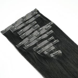 New Product 12A Natural Color Raw Virgin Remy <b>Hair</b> <b>Seamless</b> <b>Clip</b>-<b>in</b> <b>Extension</b> with PU <b>Clip</b> Raw Virgin Human <b>Hair</b> - Product Image 5