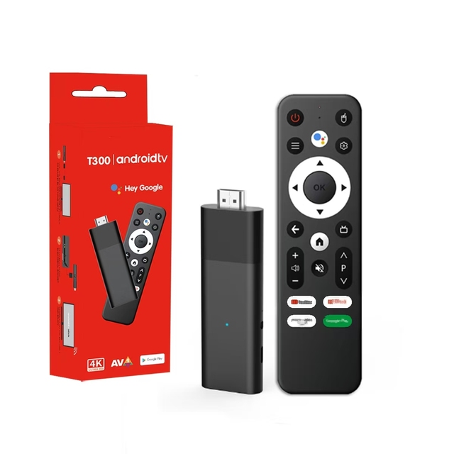 High Performance| Customization Android TV Stick T300 2GB16GB Android 12 Dual WIFI Smart TV Dongle