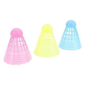 3Pcs LED <span class=keywords><strong>Badminton</strong></span> Shuttlecocks Bleu Jaune Rose Nylon Lighting Glow in the Dark Night <span class=keywords><strong>Badminton</strong></span> Birdies pour Intérieur Extérieur Bleu - Product Image 4