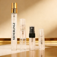 Fabricant en gros de flacons de parfum en verre rechargeables de différentes tailles (2 ml, 3 ml, 5 ml, 10 ml) avec bouchon à vis