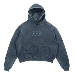 Men's Embroidered Oversized Pullover Hoodie Hooded Retro Gothic Casual Alphabet Blast Skull Sweatshirt - Product Image 2