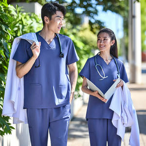Uniforme d'hôpital BESTIN pour hommes et femmes, durable, doux, tenue de travail pour infirmières, ensemble de blouses médicales pour anesthésistes - Product Image 1
