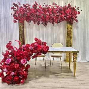 Wedding Arches for Ceremony Rectangular Balloon Arch Stand High Quality Golden Metal Background Props Stand for <b>Party</b> - Product Image 1