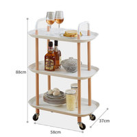 Table Basse Amovible Salon Canapé Table d'Appoint Bois Chambre Mini Table Avec Roues