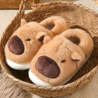 Nouveau modèle Chaussons d'hiver capybara en peluche Chaussons d'intérieur confortables en peluche pour la maison