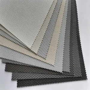 DERFLEX 5% 开放因子窗帘材料卷帘织物粗粒/细线/双色仿麻/超拉伸