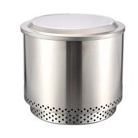 2025 nouveau foyer en acier inoxydable personnalisable Portable chauffe-granulés de bois cheminée sans fumée pour la cuisson en plein air taille personnalisée