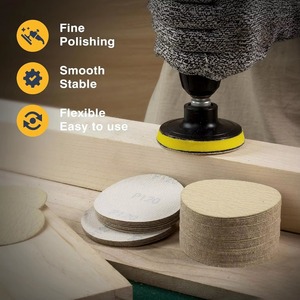 แผ่นกระดาษทรายอลูมิเนียมออกไซด์ขนาด 3 นิ้ว 120 กรวด จำนวน 50 ชิ้น แบบติดตีนตุ๊กแก สำหรับเครื่องขัดกระดาษทรายแบบสุ่ม - Product Image 5