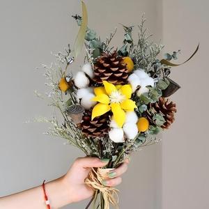 Bouquet de fleurs séchées préservées avec du coton pour la Saint-Valentin, la fête des mères, Noël, cadeau de fête, décoration de la maison - Product Image 4