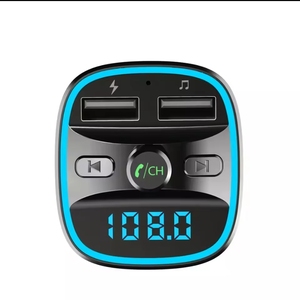 Kit de manos libres para coche <span class=keywords><strong>T25</strong></span>, reproductor de música <span class=keywords><strong>Mp3</strong></span> inalámbrico para coche, 5V, 2.4a, 2 puertos Usb, cargador de coche, adaptador de Radio Fm - Product Image 1
