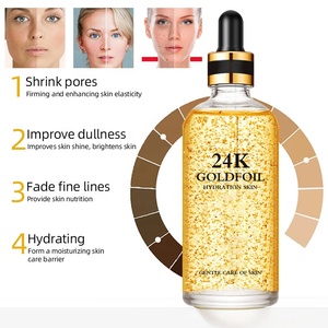 Suero Facial de Oro 24k de Marca Privada 100ml Antienvejecimiento, Control de Acné, Equilibrio de Grasa, Minimizador de Poros, Ácido Salicílico para Piel, Cuello y Garganta - Product Image 4