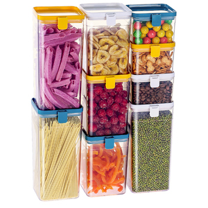 Kitchen Pop Container Set Air Tight Dry Food Container Food Grade Grain Storage Box For Sale Airtight Cereals Storage Container