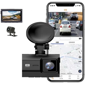 กล้องบันทึก GPS WIFI 4K + 1080 2160P,เครื่องบันทึก DVR เลนส์คู่สำหรับรถยนต์กล้อง <span class=keywords><strong>Sony</strong></span> 96675เซ็นเซอร์ IMX323 - Product Image 1