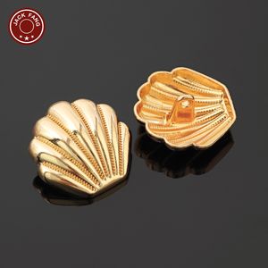 Botones Metálicos con Vástago, Botones Personalizados con Formas Irregulares de Concha, Botones con Logotipo Grabado para Accesorios de Ropa - Product Image 5