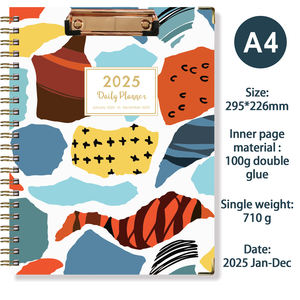 Cuaderno Espiral A4 de Alta Calidad 2025, Carpeta Metálica, Agenda Diaria Bonita, Papelería, Calendario Mensual, Logotipo Personalizado - Product Image 6