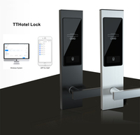 Sistema de cerradura de puerta de hotel con tarjeta RFID inteligente estándar europeo 2037 TTHotel con software gratuito