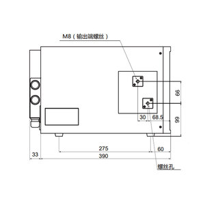 Fuente de Alimentación para Soldadura Md-A10000A 390X275X99mm con Tornillo de Salida M8 para Uso Industrial - Product Image 1
