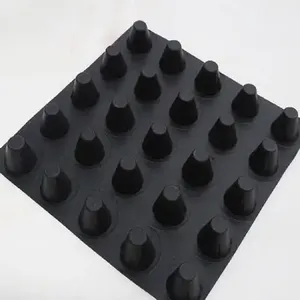 Hochbelastbare HDPE-Dimple-Drainageplatte mit Vliesfiltergewebe für Fundamententwässerung - Product Image 4