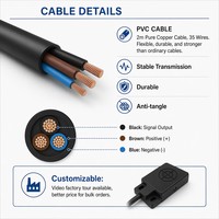 Capteur photoélectrique capacitif anti-corrosion WTX IP67 de haute qualité à bas prix, série WTX-CP, sortie NPN/PNP 10-30V DC