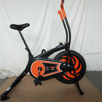 Vélo d'exercice domestique avec écran LCD, transmission par chaîne, petit siège et résistance à l'air