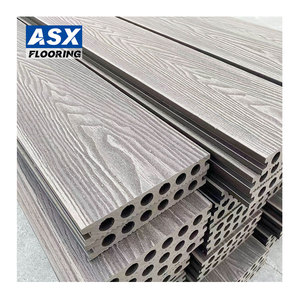 Chống UV tre gỗ bền dễ dàng cài đặt nhựa composite tầng DIY decking ngoài trời <span class=keywords><strong>Hollow</strong></span> WPC decking - Product Image 2