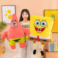 Meilleures ventes : Peluche Patrick Star et Bob l'éponge, coussin, cadeau d'anniversaire créatif, directement du fabricant
