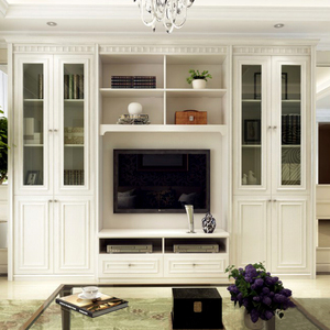 Meubles de salon de style australien de luxe en PVC, vente chaude Keja, armoires <span class=keywords><strong>TV</strong></span> blanches, armoire <span class=keywords><strong>TV</strong></span> en bois moderne - Product Image 4