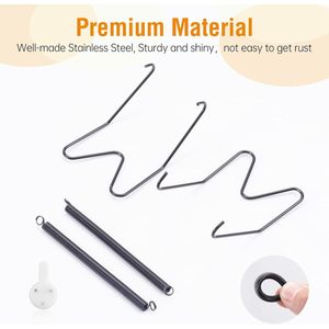 Bilillo resistente invisibile piastra di filo appendiabiti 6 ''-8'' ganci decorativi da parete per piatti nero display arazzi - Product Image 2