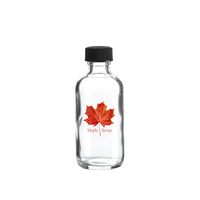 Bouteilles en verre rondes miniatures de 30 ml et 60 ml pour jus frais, boissons, sirops d'érable, avec bouchon à vis