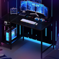 Escritorio para Juegos de PC y Portátil RGB de 1.2M y 47 Pulgadas, Escritorio Ergonómico para Juegos de Computadora con Soporte para Monitor y Soporte para Auriculares