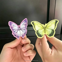 Carte pliante personnalisée en forme de papillon pour salon de beauté, spa capillaire, promotion commerciale, découpe sur mesure, impression couleur, vente en gros