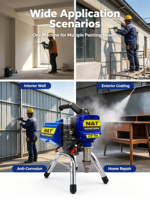 Pulvérisateur de peinture électrique sans air GT 794 avec logo personnalisé, machine de peinture industrielle haute pression avec support OEM