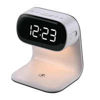 Nouvelle Horloge Réveil Intelligente Sans Fil 2026 avec Veilleuse à Contrôle Tactile 3 Niveaux de Luminosité et Lampe de Table