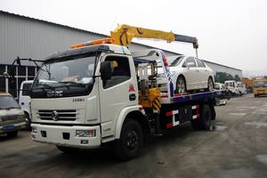 Новый китайский дизельный эвакуатор с краном-манипулятором и платформой для буксировки - Product Image 4