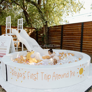 Corralito circular de juego suave, bola blanca redonda para fiesta de alquiler, precio barato - Product Image 2